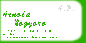 arnold mogyoro business card